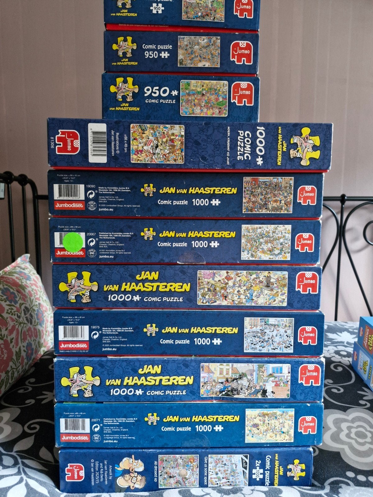 11x Jan van Haasteren, Ophalen, 500 t/m 1500 stukjes, Zo goed als nieuw, Legpuzzel