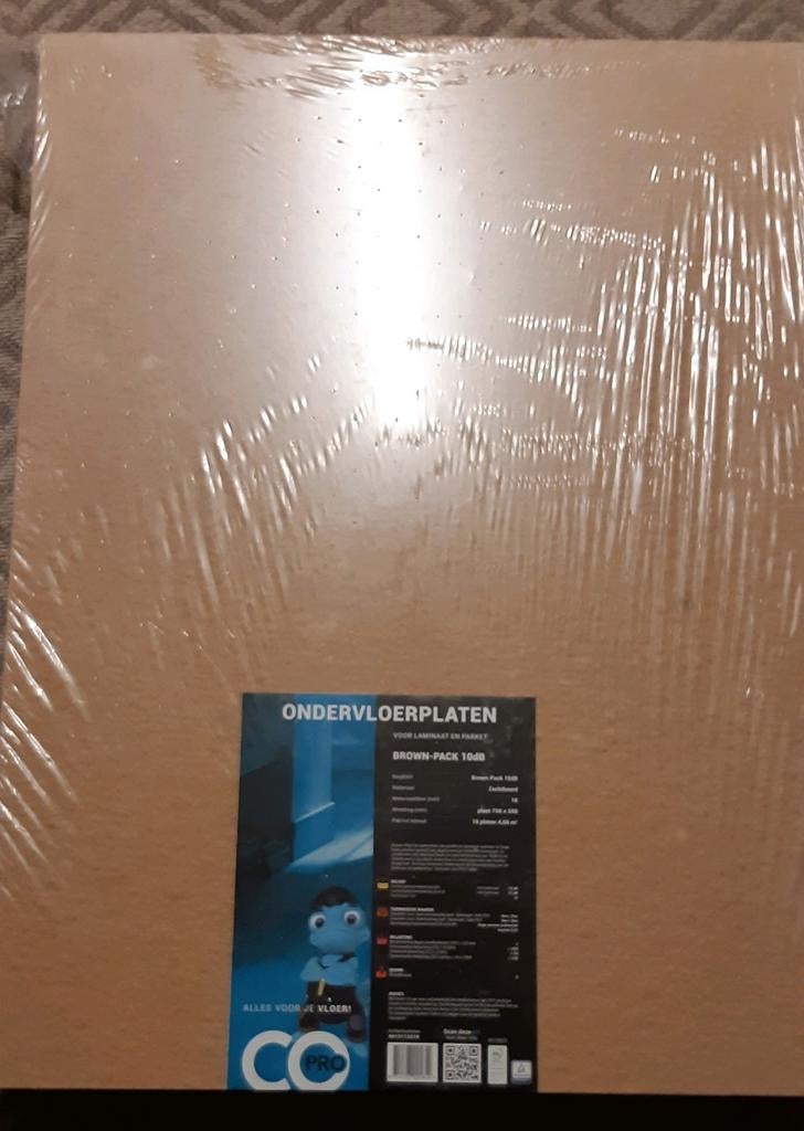 Ondervloerplaten 10mm - 10 stuks nieuw in pak, Ophalen