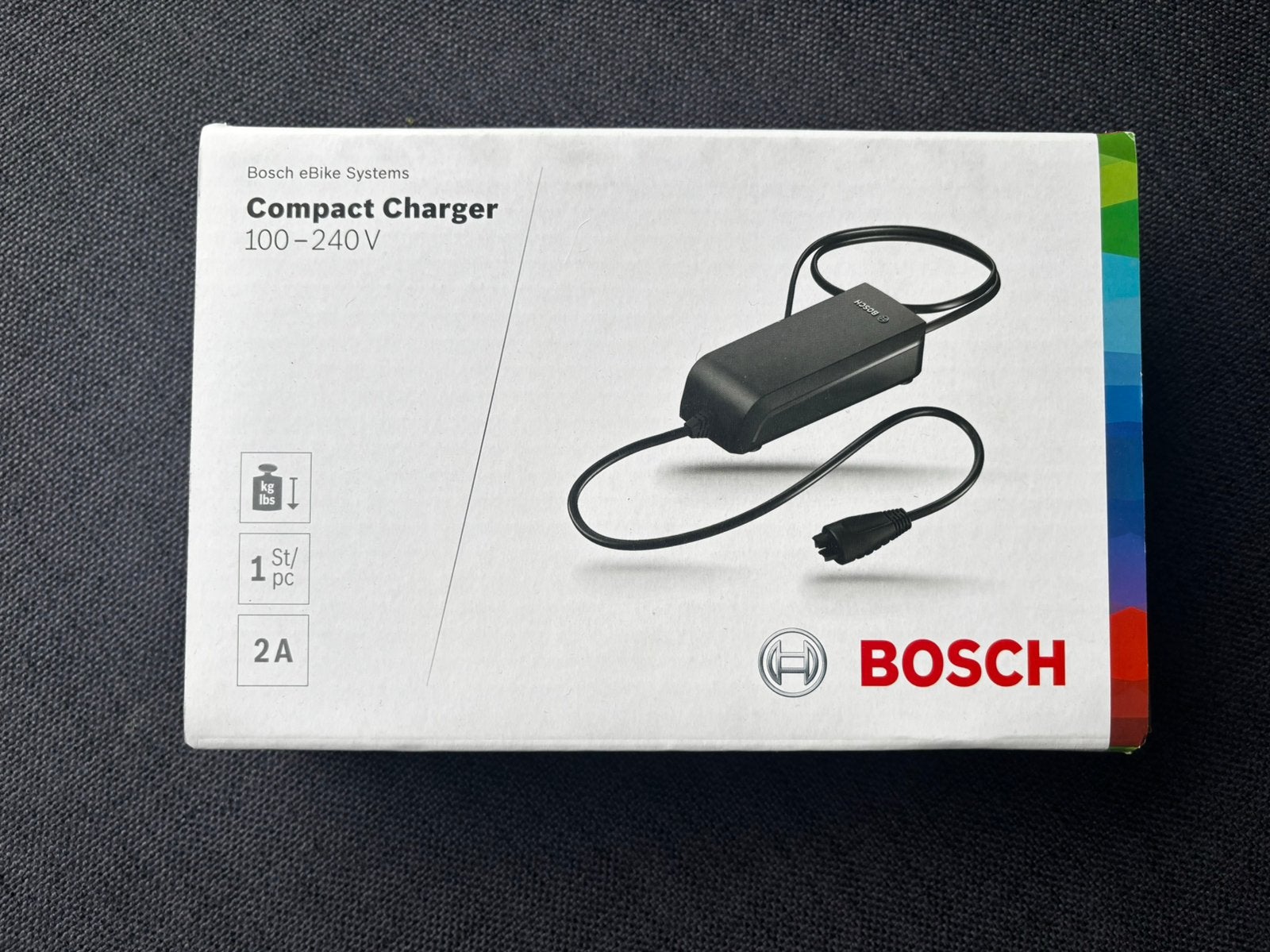 Originele Bosch E-Bike Acculader - Compact Charger 2A, Fietsen en Brommers, Fietsaccessoires | Fietsaccu's, Zo goed als nieuw