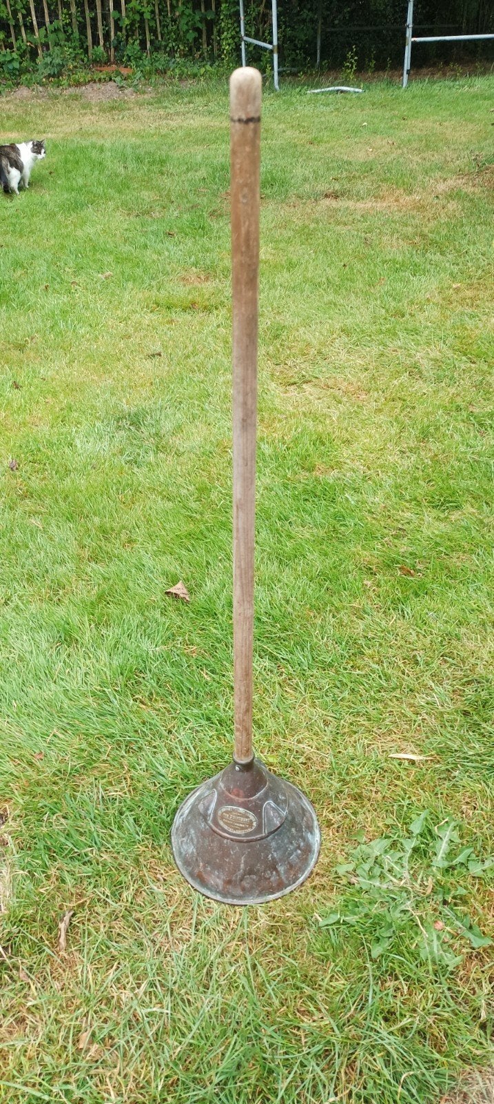 Antieke koperen was stamper, Antiek en Kunst, Ophalen of Verzenden