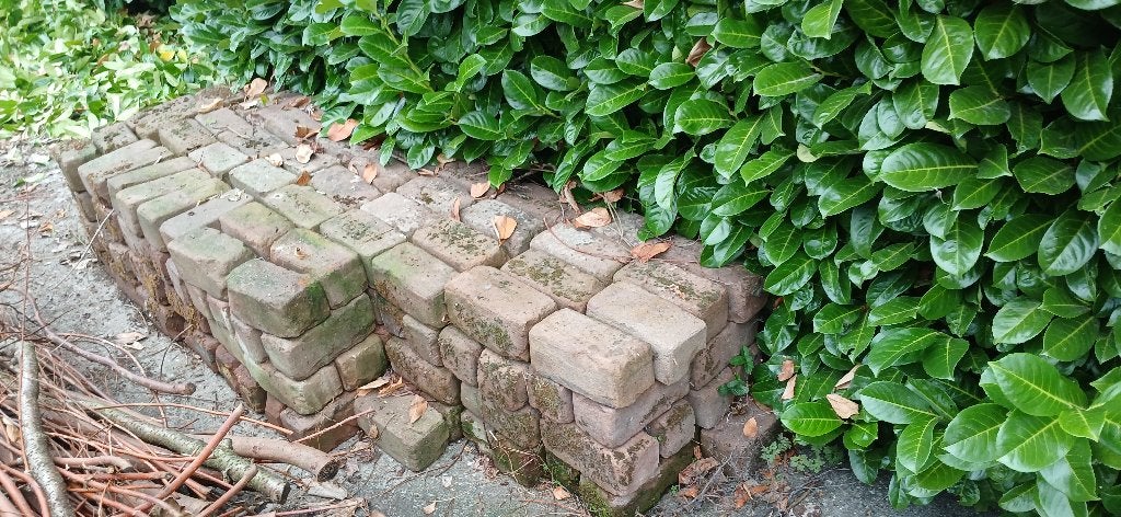 bestrating betonklinkers dikformaten moppen, Tuin en Terras, Ophalen, Gebruikt, Beton, Klinkers
