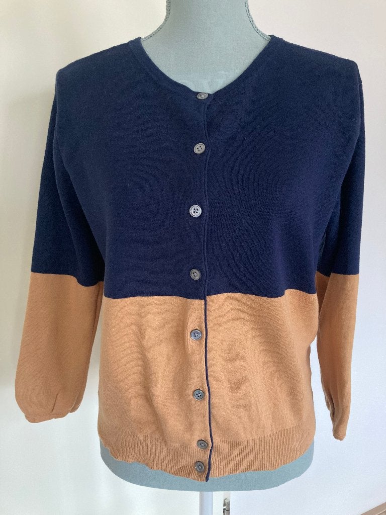 Blauw/maisgeel vestje - Expresso, Kleding | Dames, Maat 38/40 (M), Ophalen of Verzenden, Gedragen, Expresso