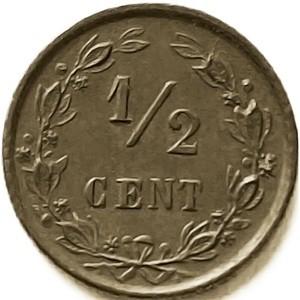 Nederland Wilhelmina ½ centen en leeuwen ½ centen, Ophalen of Verzenden, Koningin Wilhelmina, Overige waardes, Losse munt