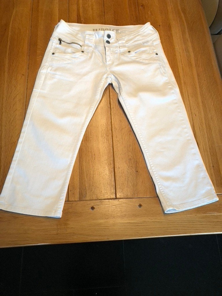 Witte Il Dolce 3/4 Jeans, maat 30 = 40, Kleding | Dames, Verzenden, Wit, Il dolce, Zo goed als nieuw