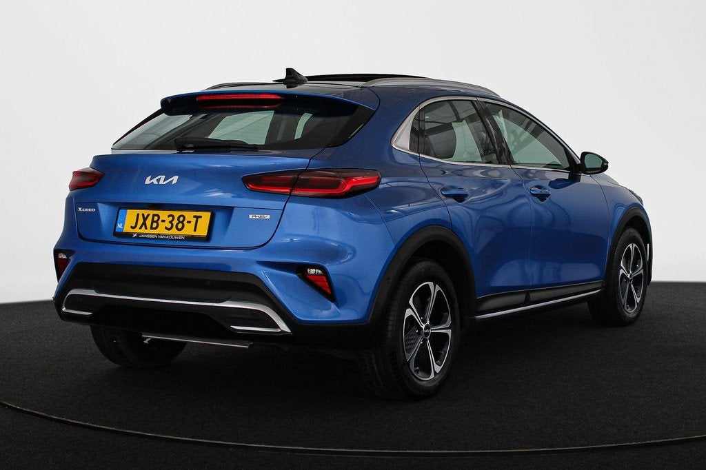 Kia XCeed 1.6 GDi PHEV DynamicPlusLine Panoramadak Elektrisc, XCeed, Blauw, Leder en Stof, Plug-in hybride