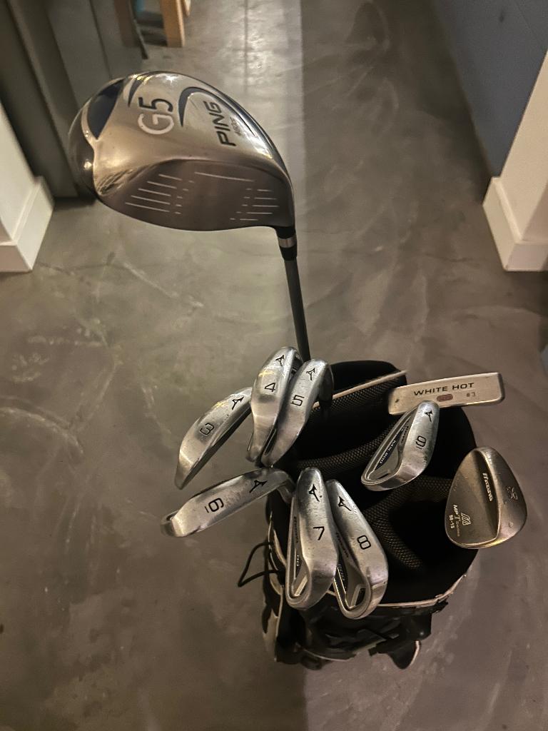 Linkshandige golfset Mizuno + Ping + Odyssey, Sport en Fitness, Golf, Ophalen of Verzenden, Gebruikt, Club, Mizuno