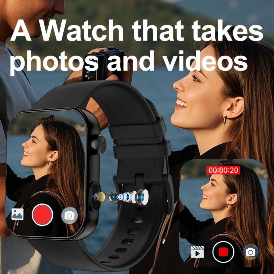 camera smartwatch, Ophalen of Verzenden, Nieuw, Zwart, Android