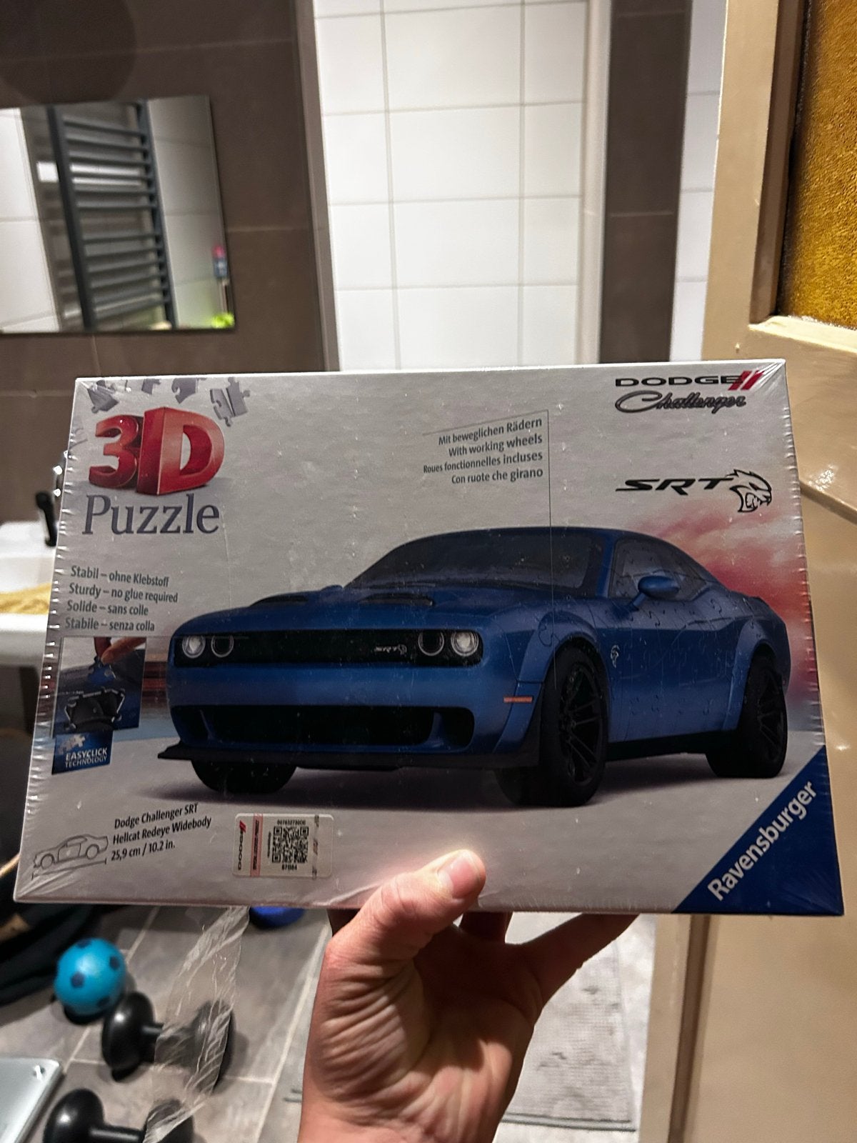 Ravensburger 3D Puzzel Dodge Challenger SRT, Ophalen of Verzenden, Nieuw, Auto, Overige merken