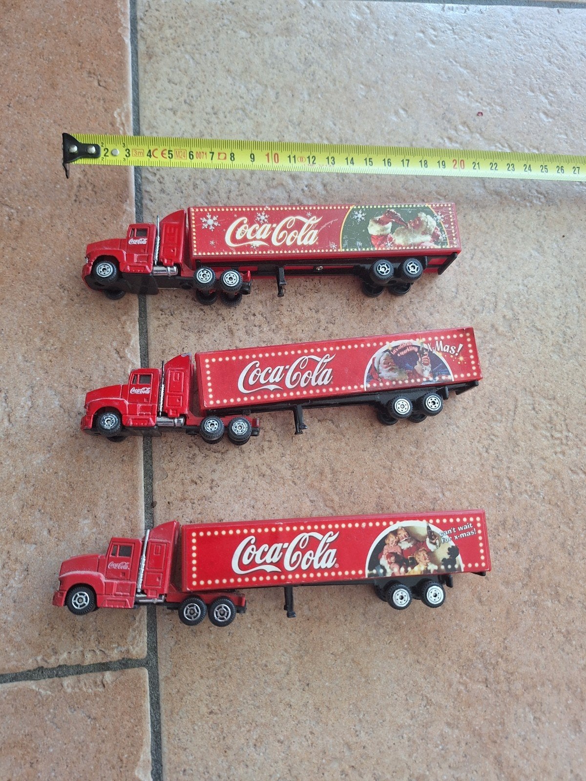 Set van 3 Coca-Cola Kersttrucks - Verzamelobjecten, Ophalen of Verzenden, Gebruikt