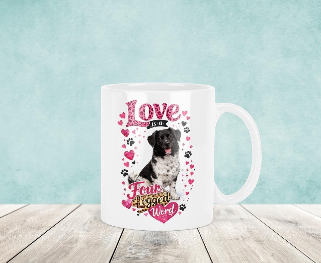 Love is a Four Legged Word - Stabij Mok, Verzenden, Keramiek, Nieuw, Overige stijlen