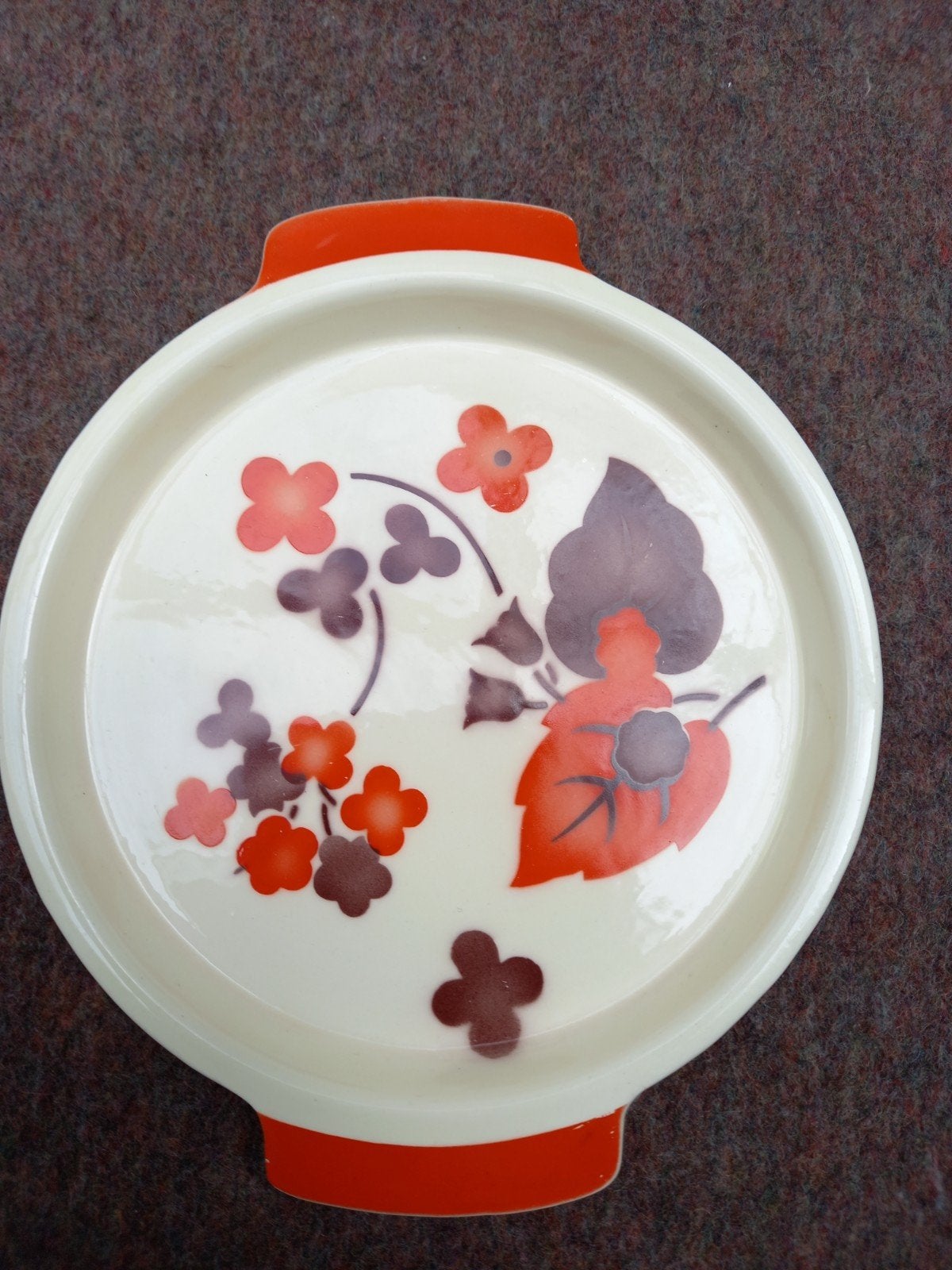 Vintage taart of vlaaibord, jaren '70., Huis en Inrichting, Keuken | Servies, Gebruikt, Keramiek, Vintage, Ophalen of Verzenden