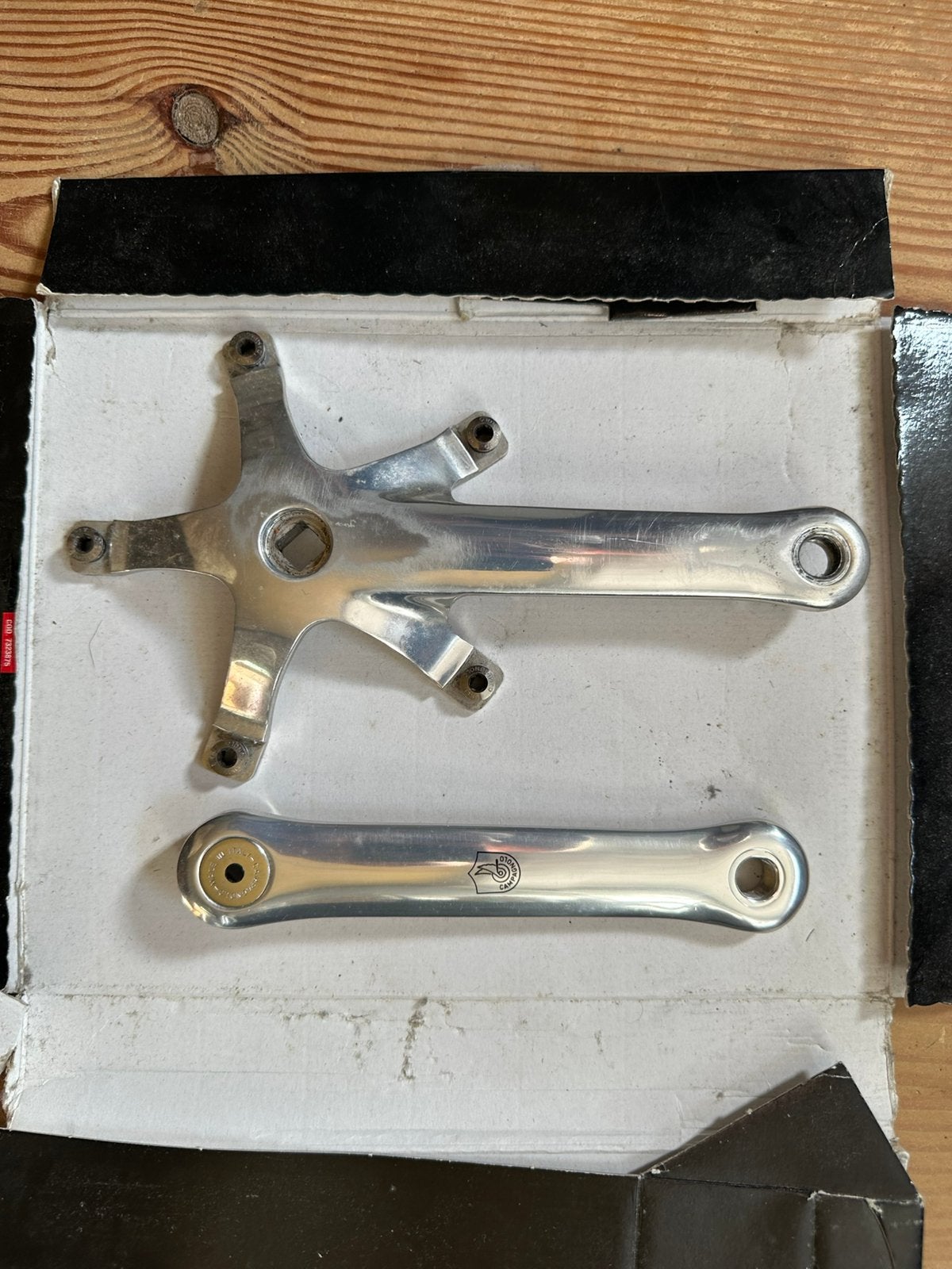 Campagnolo record pista crankset, Ophalen of Verzenden, Gebruikt, Aluminium