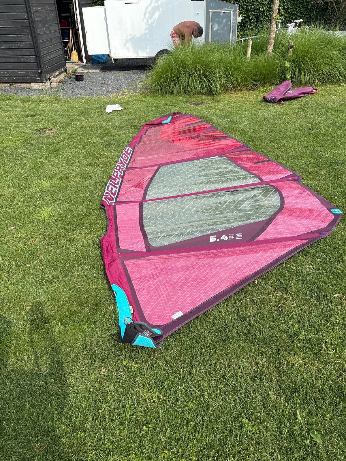 NeilPryde Atlas HD 5.4m² windsurfzeil, Ophalen, Met draagtas, 5 tot 6.5 m², Zo goed als nieuw
