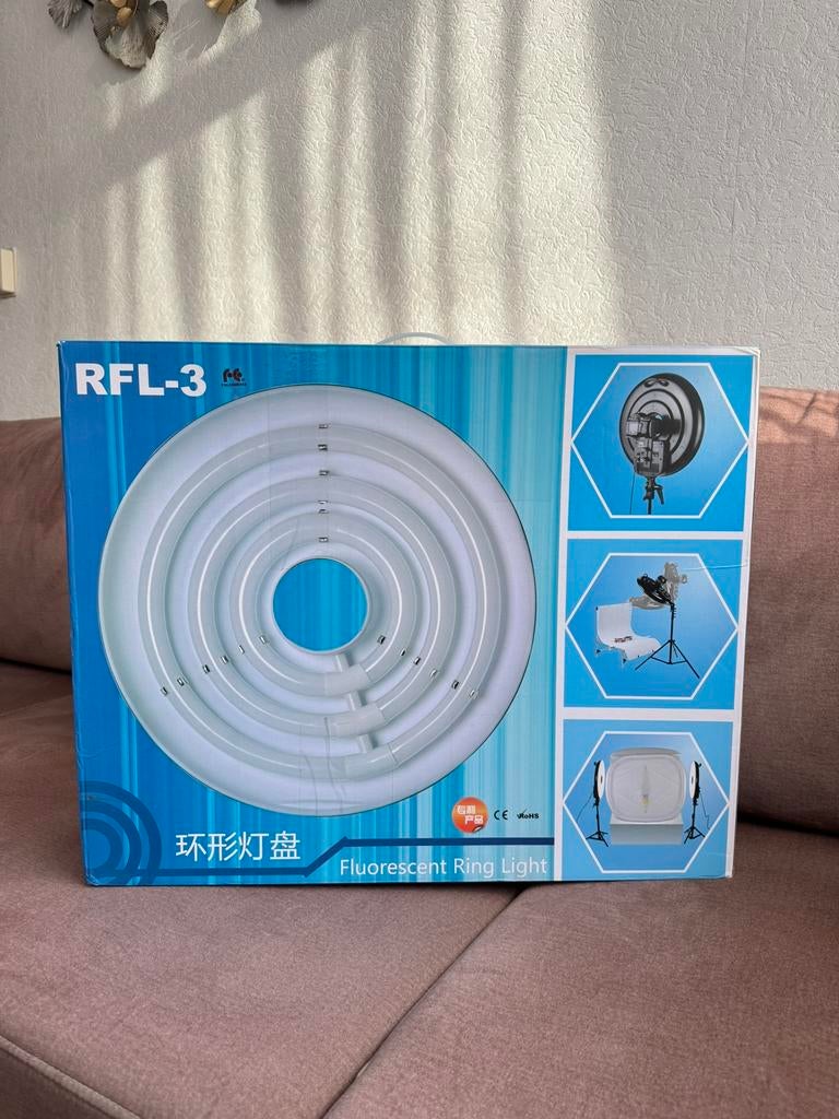 Falcon Eyes RFL-3 Fluorescent Ring Light – Ringlamp, Ophalen, Gebruikt, Lamp of Flitsset