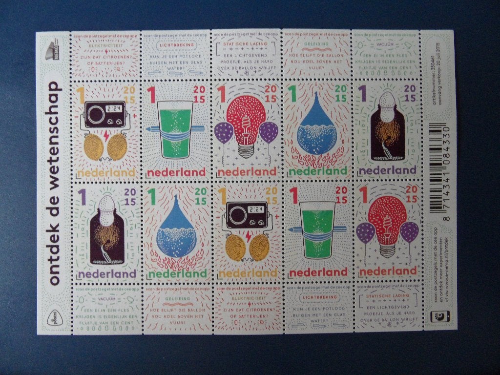 Postzegelvel Ontdek de Wetenschap *** met korting ***, Verzenden, Postfris
