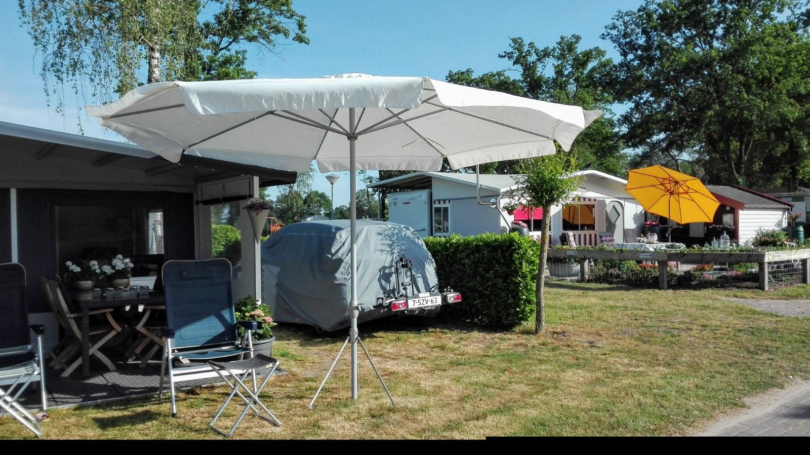 grote stok parasol, Tuin en Terras, Ophalen