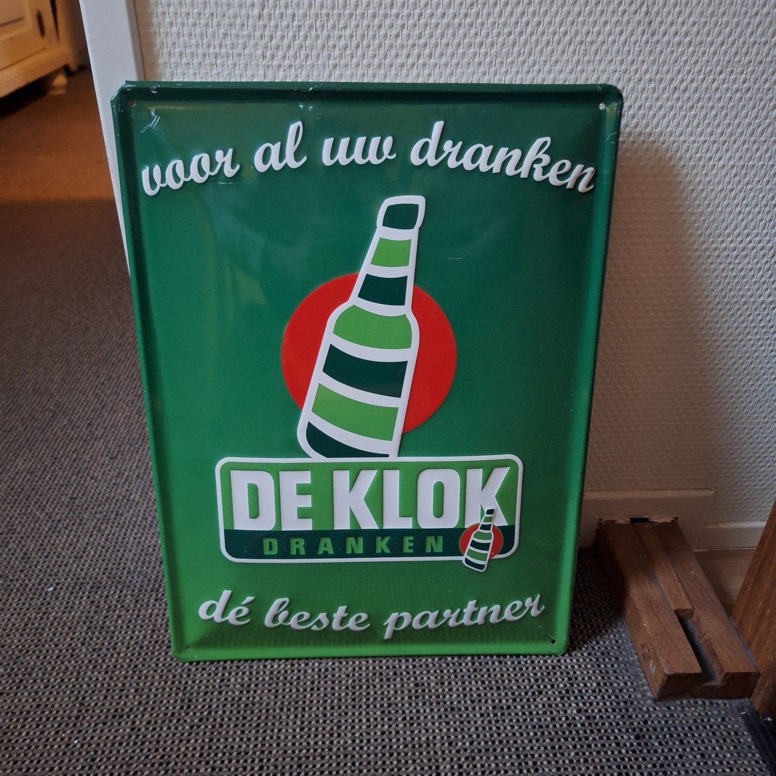 Grolsch / De Klok bord, Ophalen of Verzenden, Gebruikt, Reclamebord, Plaat of Schild, Grolsch