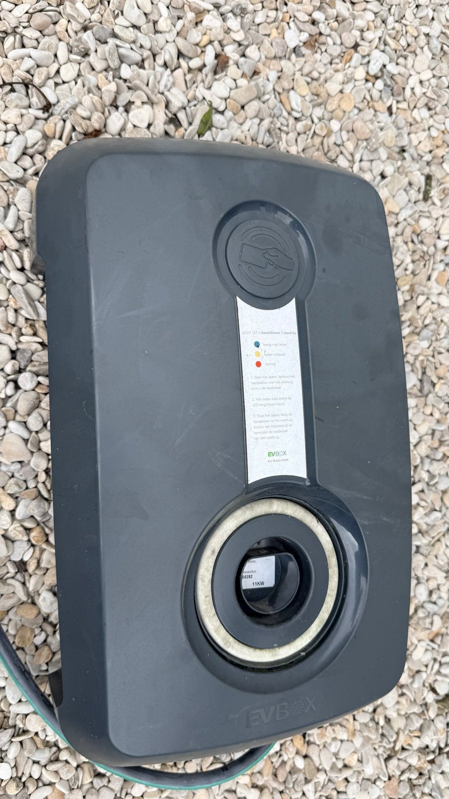EV Box Laadpaal 11kW voor elektrische auto met RVS paal, Auto diversen, Ophalen of Verzenden, Gebruikt, Laadpaal