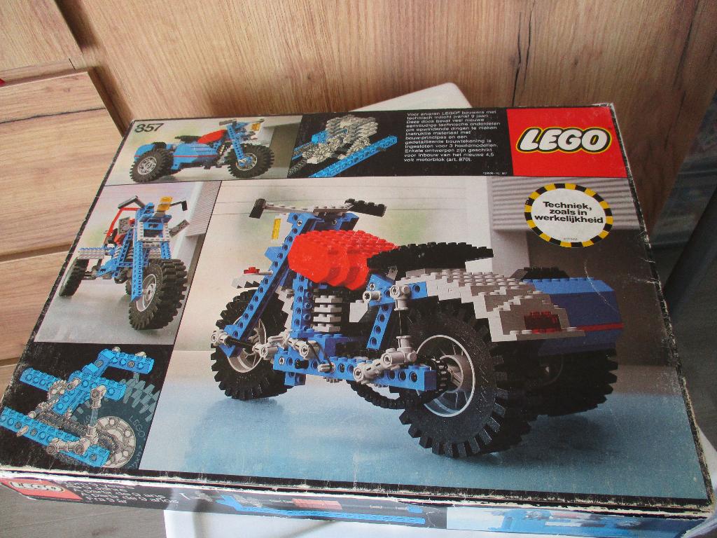 lego technic Set 857 Motorfiets met zijspan, Ophalen of Verzenden, Gebruikt, Complete set, Lego
