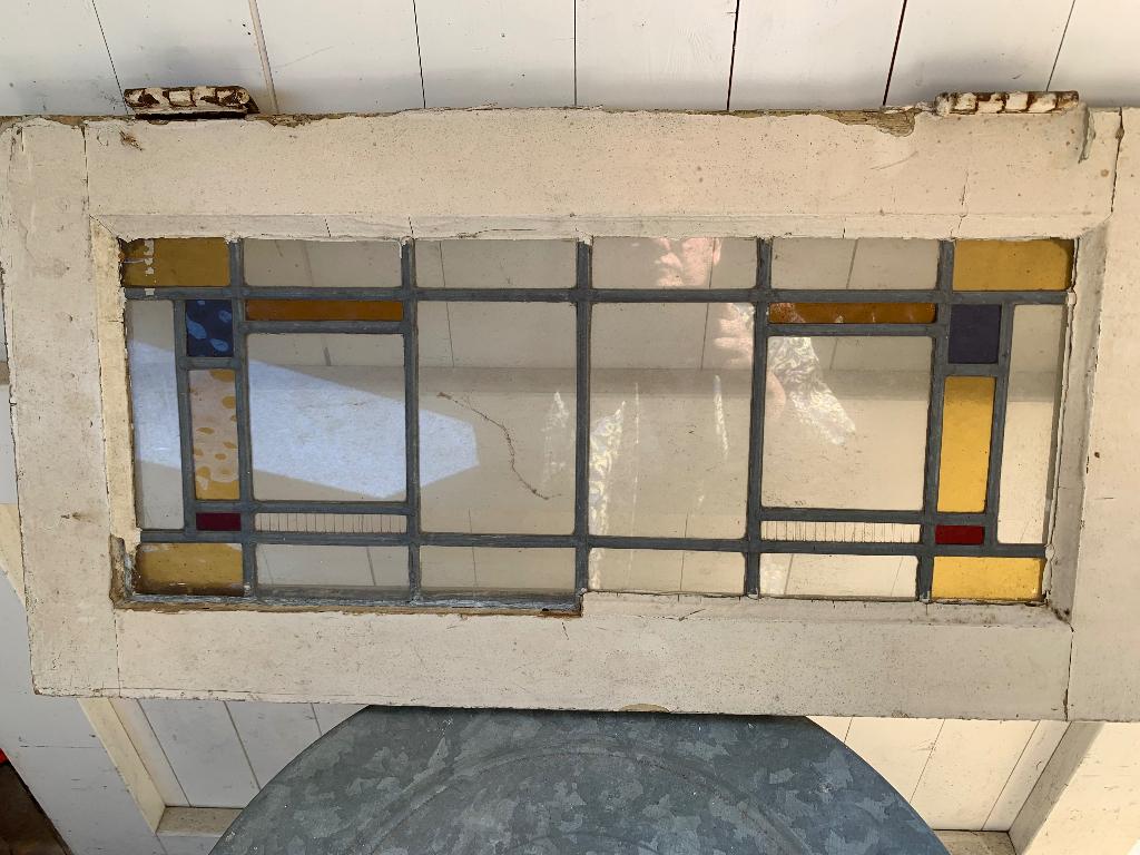 Glas in lood raam, Gevelraam of Ruit, Gebruikt, Minder dan 80 cm, Ophalen of Verzenden