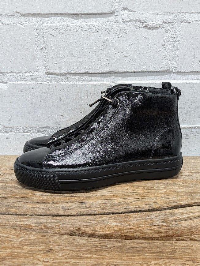 Paul Green - Prachtig lakleren sneakers maat 40 - Nieuw €170, Zwart, Nieuw, Ophalen of Verzenden, Sneakers of Gympen