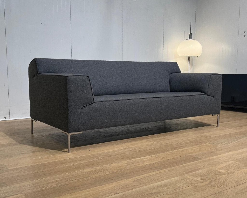 Design on Stock 2.5-Zits Bank Ploegwol Nieuwstaat, 75 tot 100 cm, Ophalen of Verzenden, Zo goed als nieuw, Rechte bank