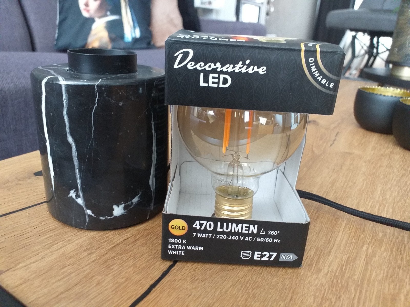 Ikea Tafellamp met marmer voet, Ophalen, IKEA