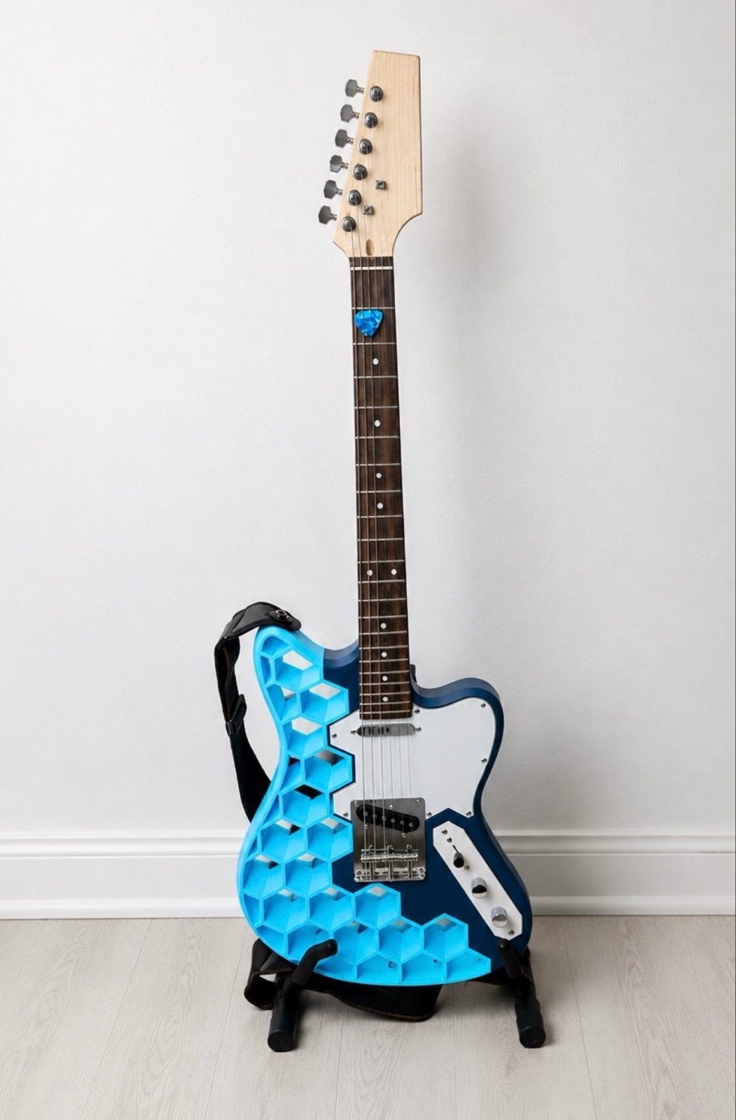 Unieke 3D Glow-in-the-Dark Gitaar - Harley Benton Basis, Ophalen, Nieuw, Solid body, Overige merken