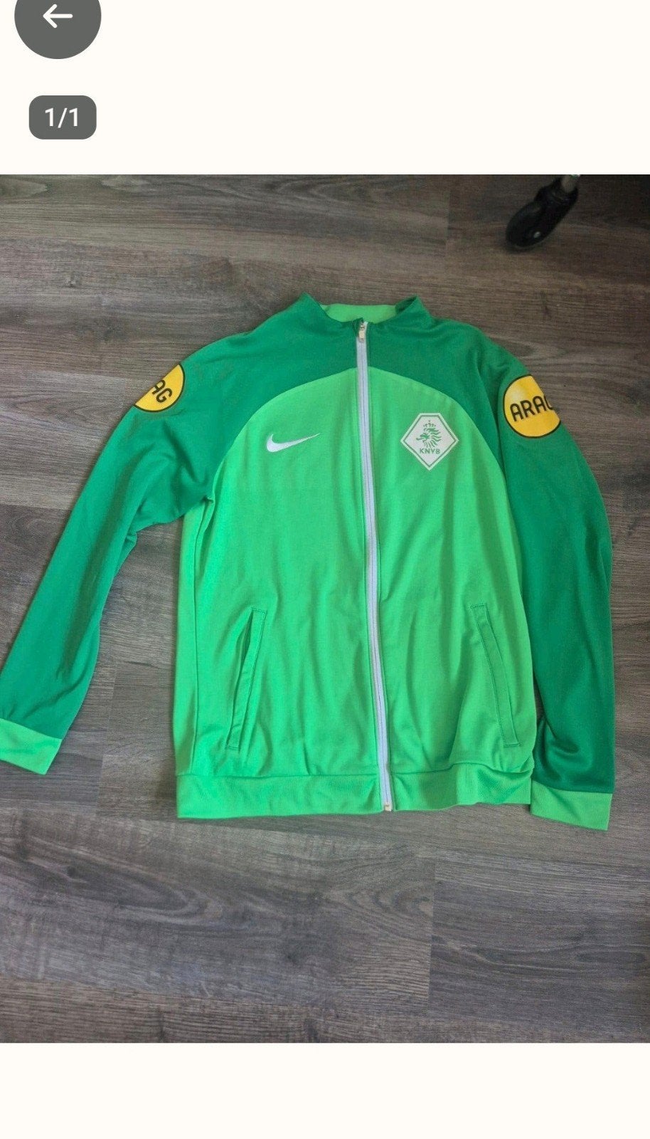 trainingsjack scheidsrechter Nike maat M, Verzenden, Zo goed als nieuw, Groen, Algemeen