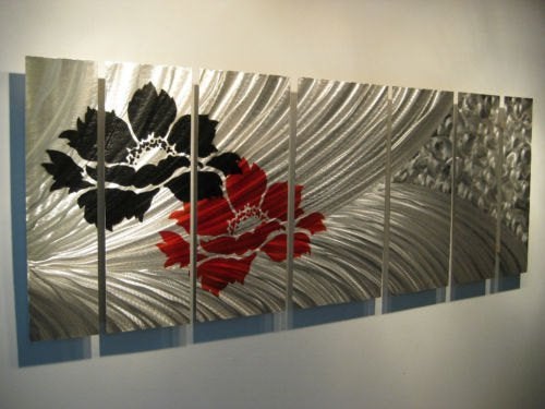 " Metal 2 Flowers " prachtig 7 luik Metal Art, Ophalen of Verzenden, Metaal, Overige technieken, Bloemen