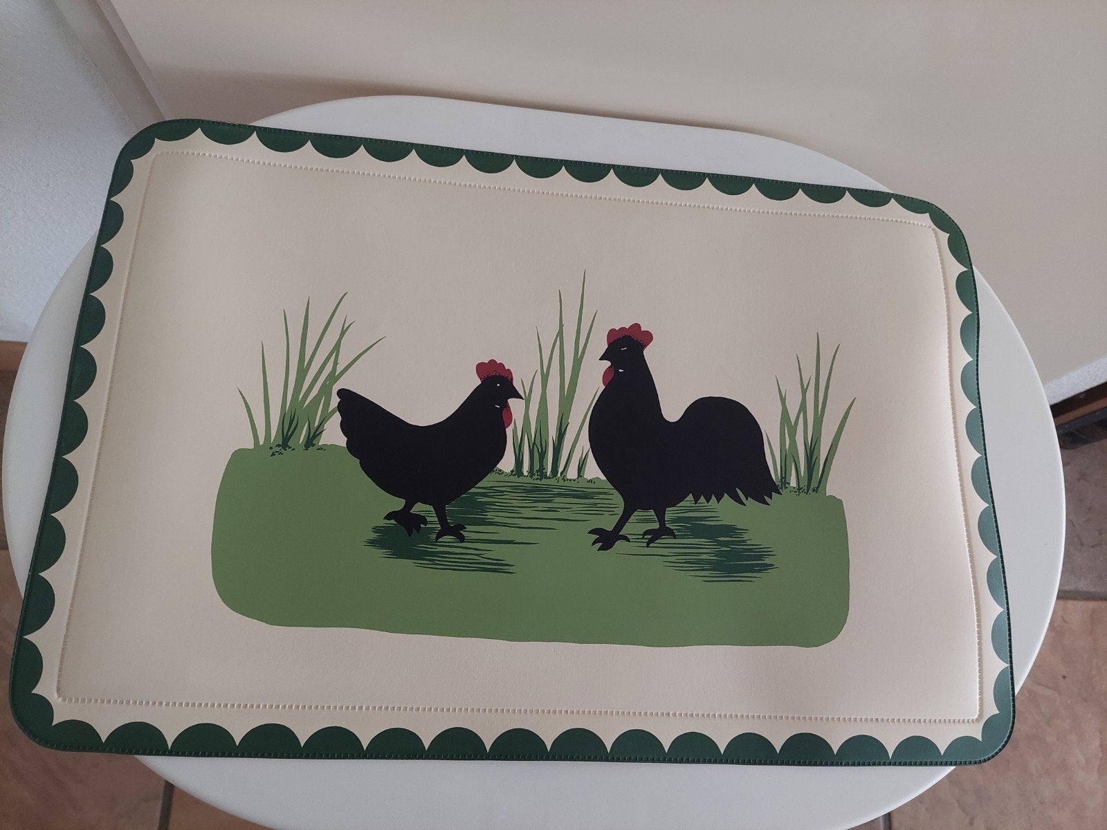 Zeller zwarte kip 8 placemats, Ophalen of Verzenden, Glas, Overige stijlen, Bord(en)