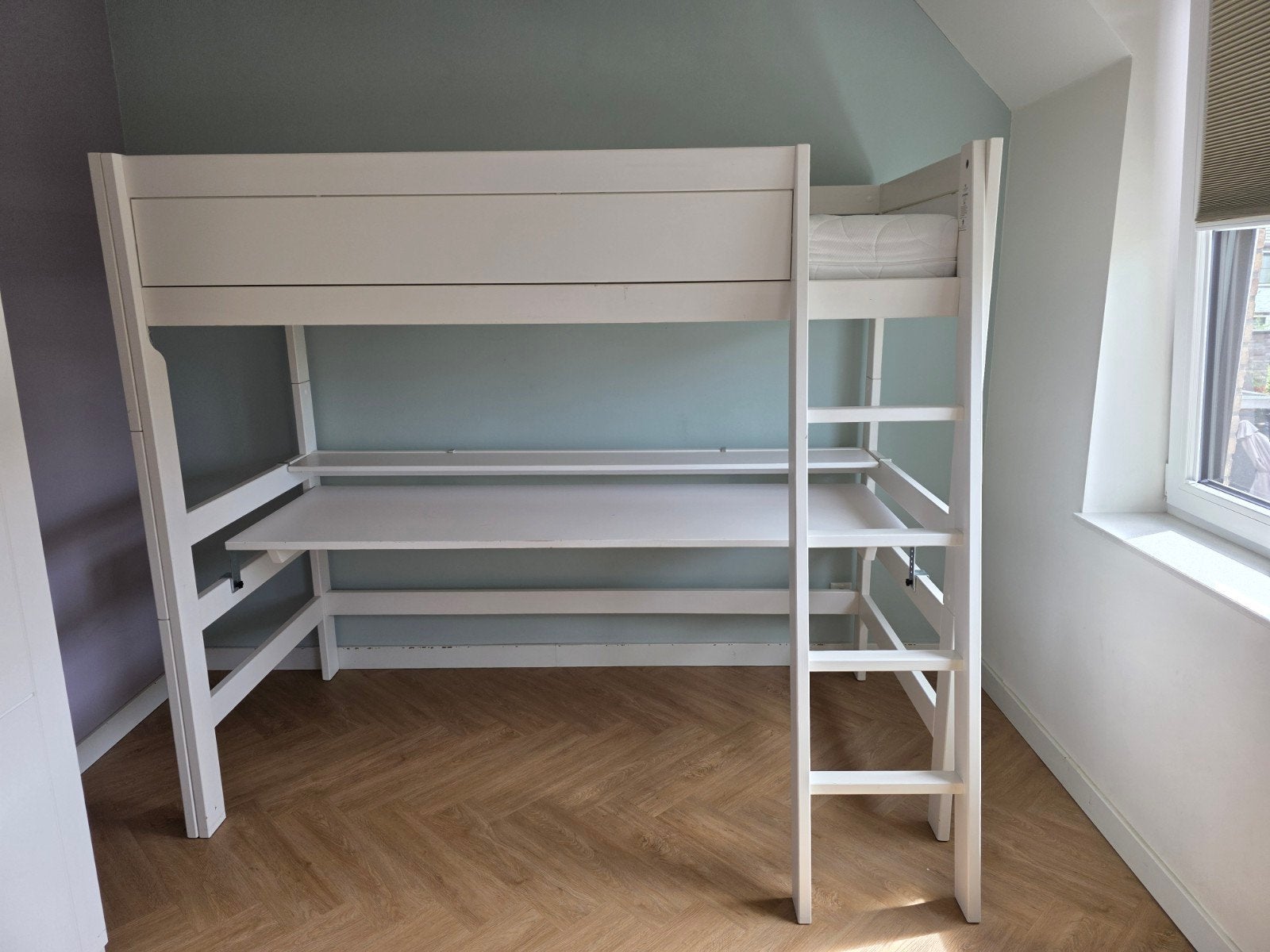 Lifetime Kidsrooms Hoogslaper met bureau - Wit, Ophalen