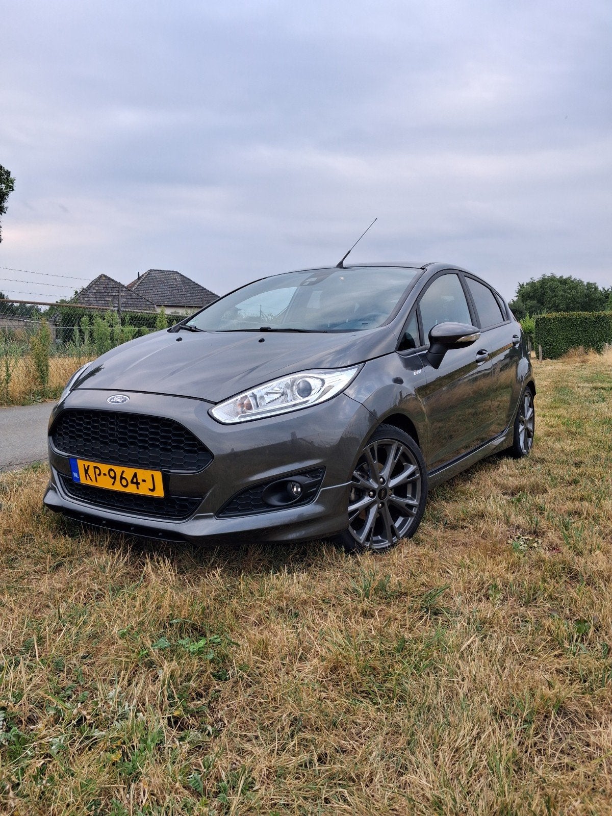 Ford Fiësta St-line 1.0 74KW/100PK 5D 2016 Grijs, Auto's, Voorwielaandrijving, 100 pk, 23 km/l, Origineel Nederlands