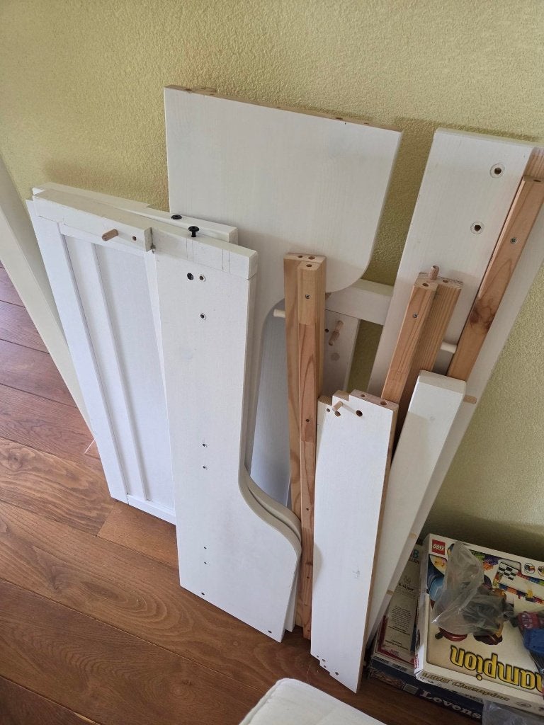 Verstelbaar bed (wit) => bijna gratis (lekkere fles wijn), Ophalen, 90 cm, Eenpersoons, Wit