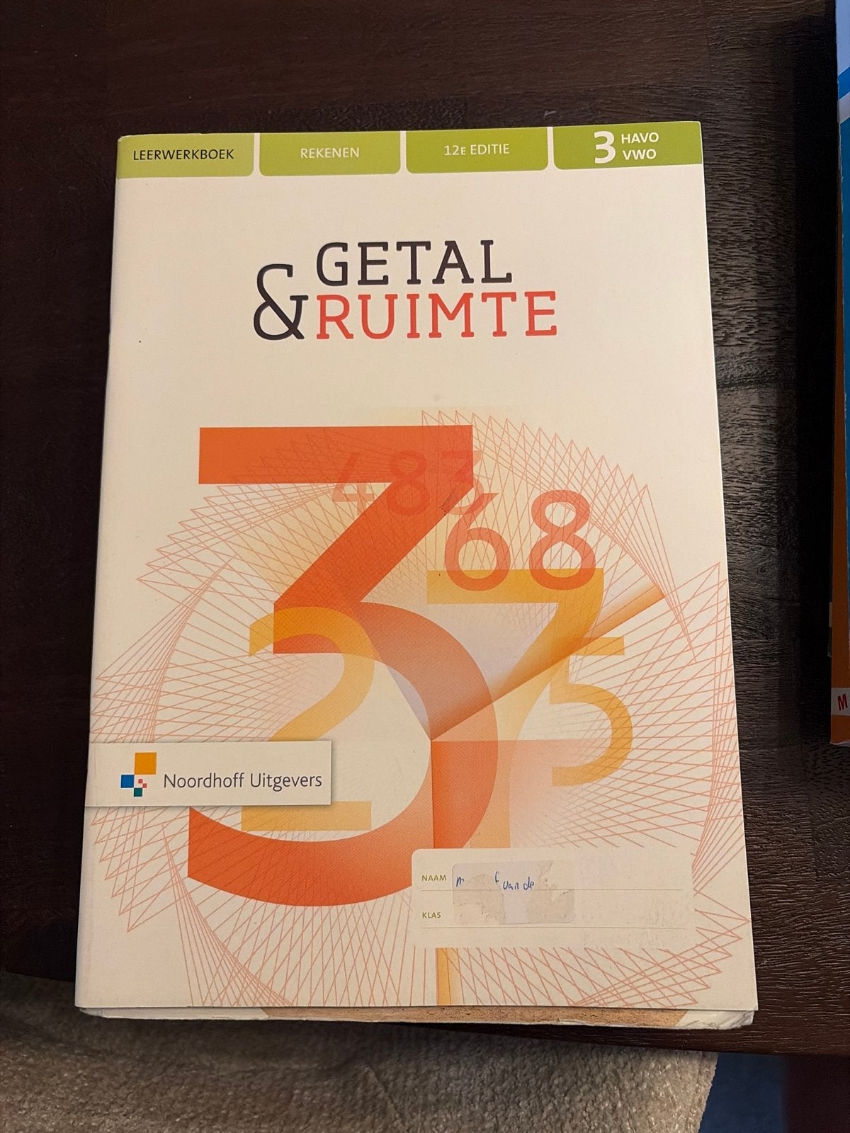 Getal & Ruimte 3 HAVO/VWO 12e editie, Boeken, Schoolboeken, Ophalen of Verzenden, Gelezen, HAVO, Wiskunde A