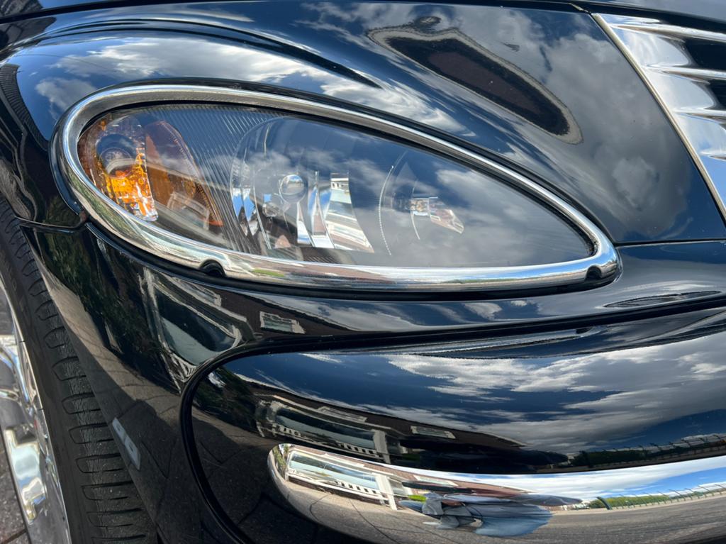 PT Cruiser Cabriolet 😎☀️ Zwart met chroom, zie foto’s, Auto's, Chrysler, Voorwielaandrijving, Zwart, Cabriolet, Zwart