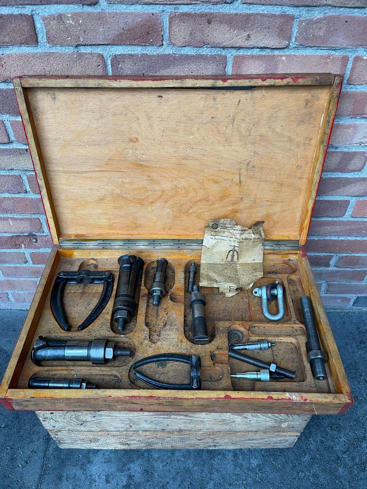 Kleenborst gereedschapskist met trekkers, Ophalen of Verzenden