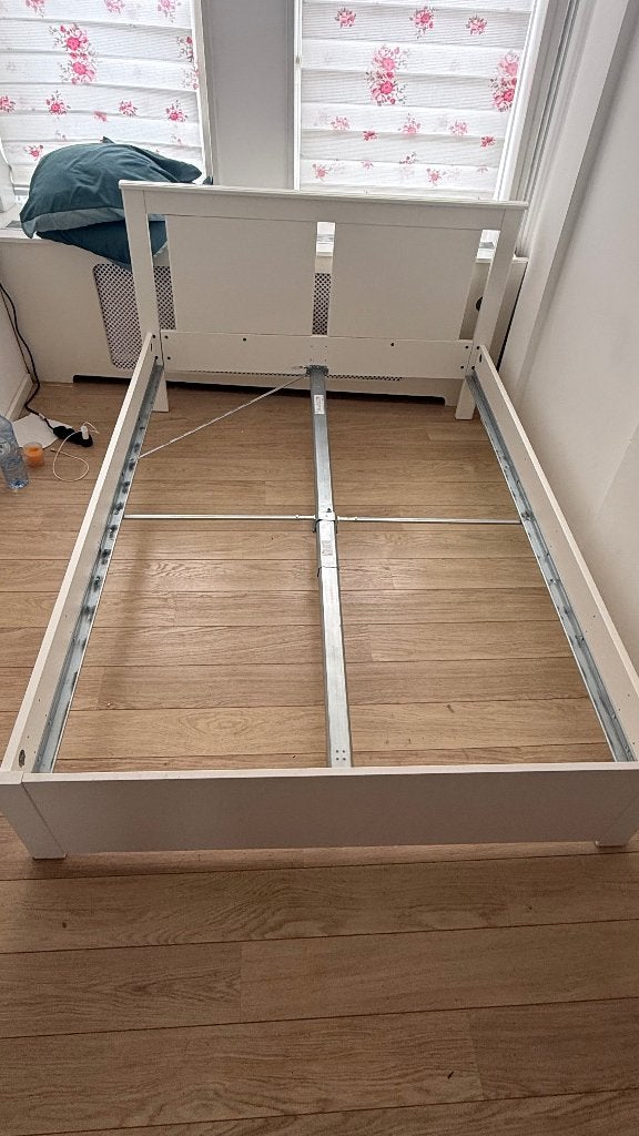 Estrutura da cama, Ophalen, Wit, Tweepersoons, 140 cm