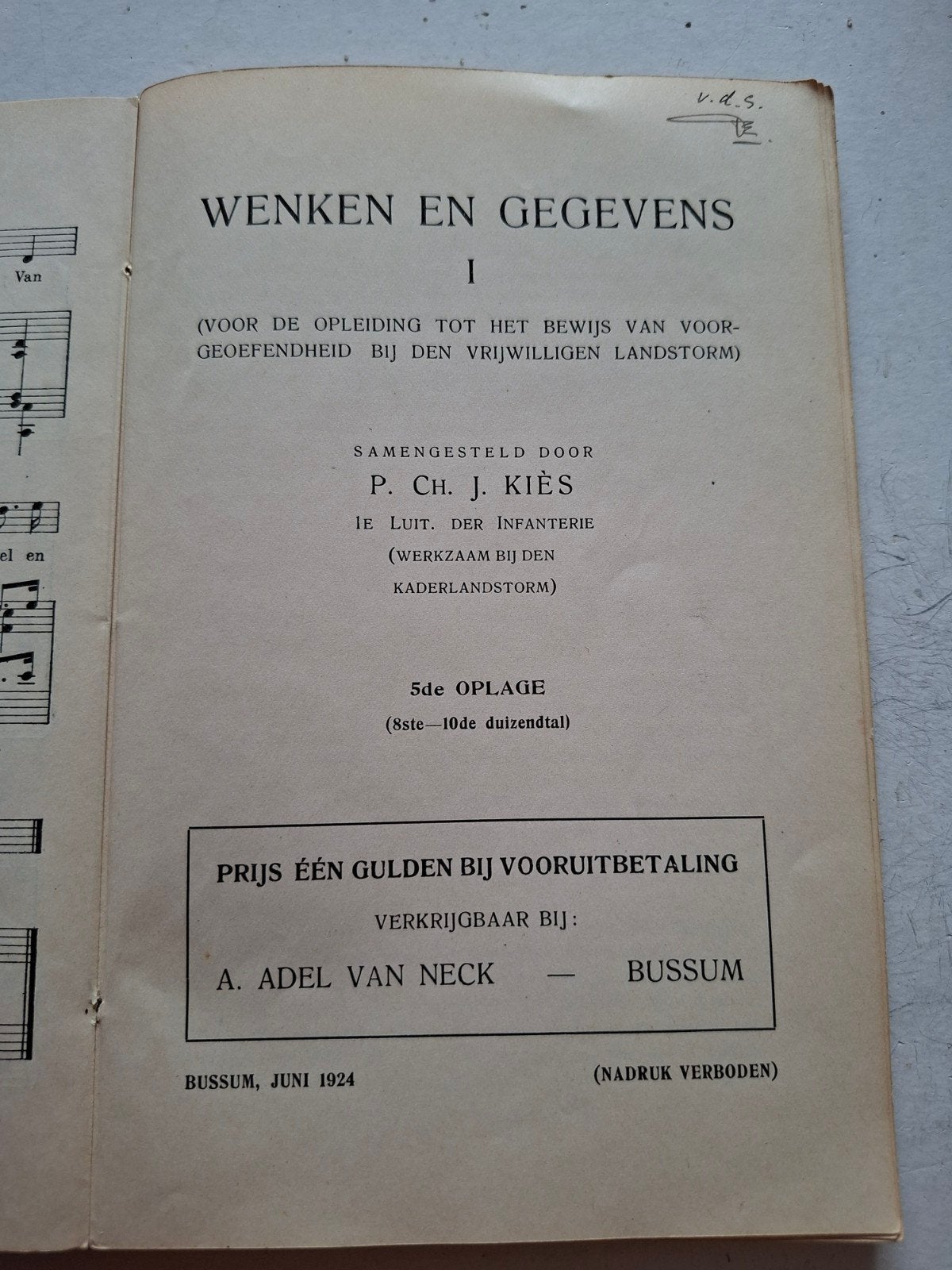 Wenken en gegevens vrijwilligen landstorm, Ophalen of Verzenden, Landmacht, Nederland, Embleem of Badge