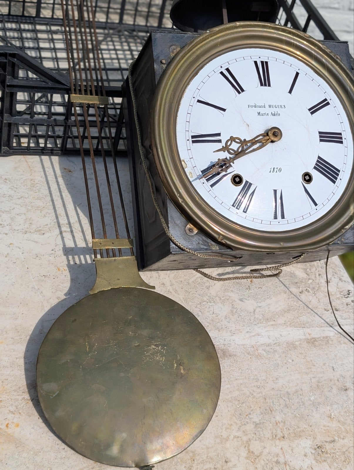 Antieke Franse comtoise slaat op bel en Gong €35., Antiek en Kunst, Ophalen