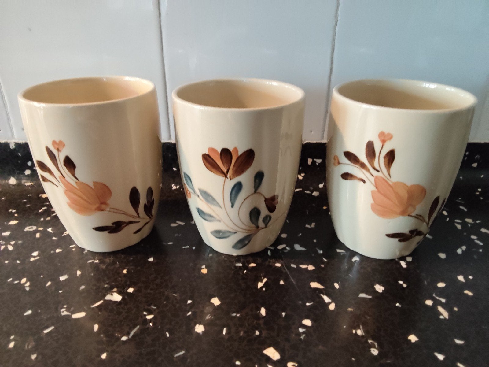 Drie bekers oud izgs, Antiek en Kunst, Ophalen of Verzenden