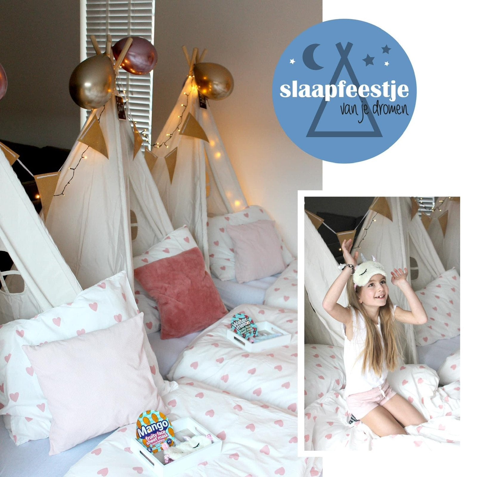Kinderfeestje slaapfeestje tipifeestje tipitentjes te huur!, Ophalen