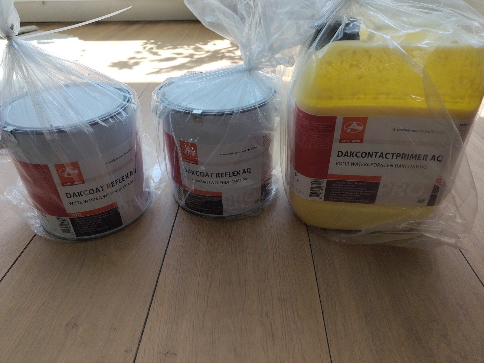 Dakcoat dakcoating reflex aq + bijbehorende primer, 5 tot 10 liter, Ophalen, Nieuw, Wit