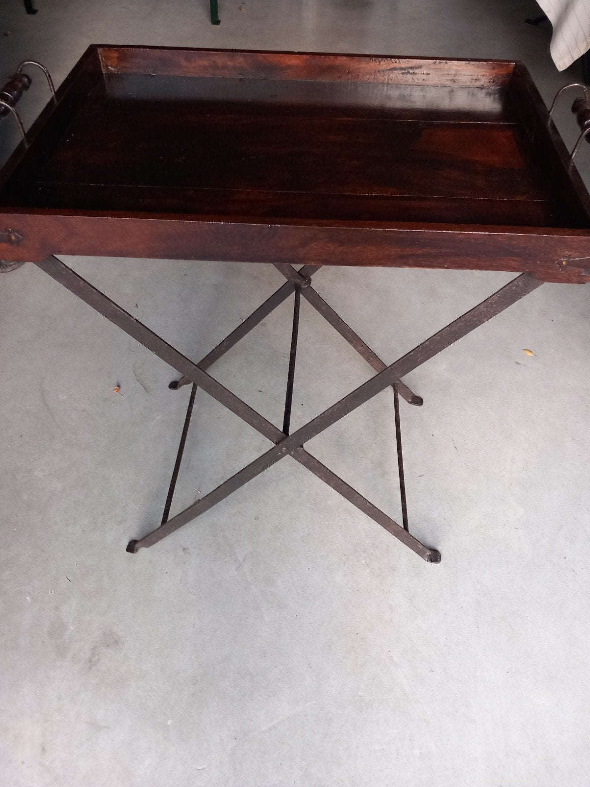 Houten dienbladtafel (butler tray), Antiek en Kunst, Ophalen