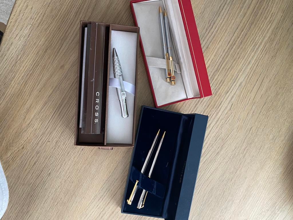 Merk ballpoints met bedrijfslogo in originele doos, Diversen, Schrijfwaren, Ophalen of Verzenden, Zo goed als nieuw