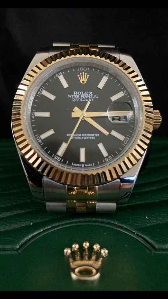 Rolex Datejust Black Gold Automatisch, Staal, Verzenden, Polshorloge, Zo goed als nieuw