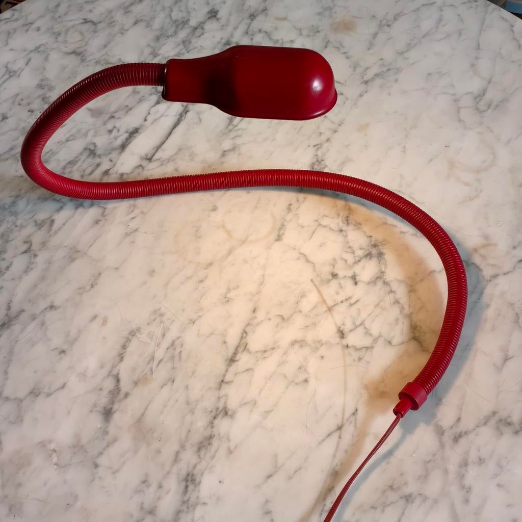 Vintage Hebi snake lamp rood, Huis en Inrichting, Lampen | Tafellampen, Ophalen of Verzenden