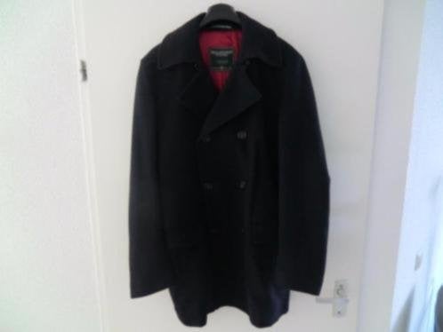 Blauwe wollen jas Wellington of Bilmore, Verzenden, Zo goed als nieuw, Maat 48/50 (M), Blauw