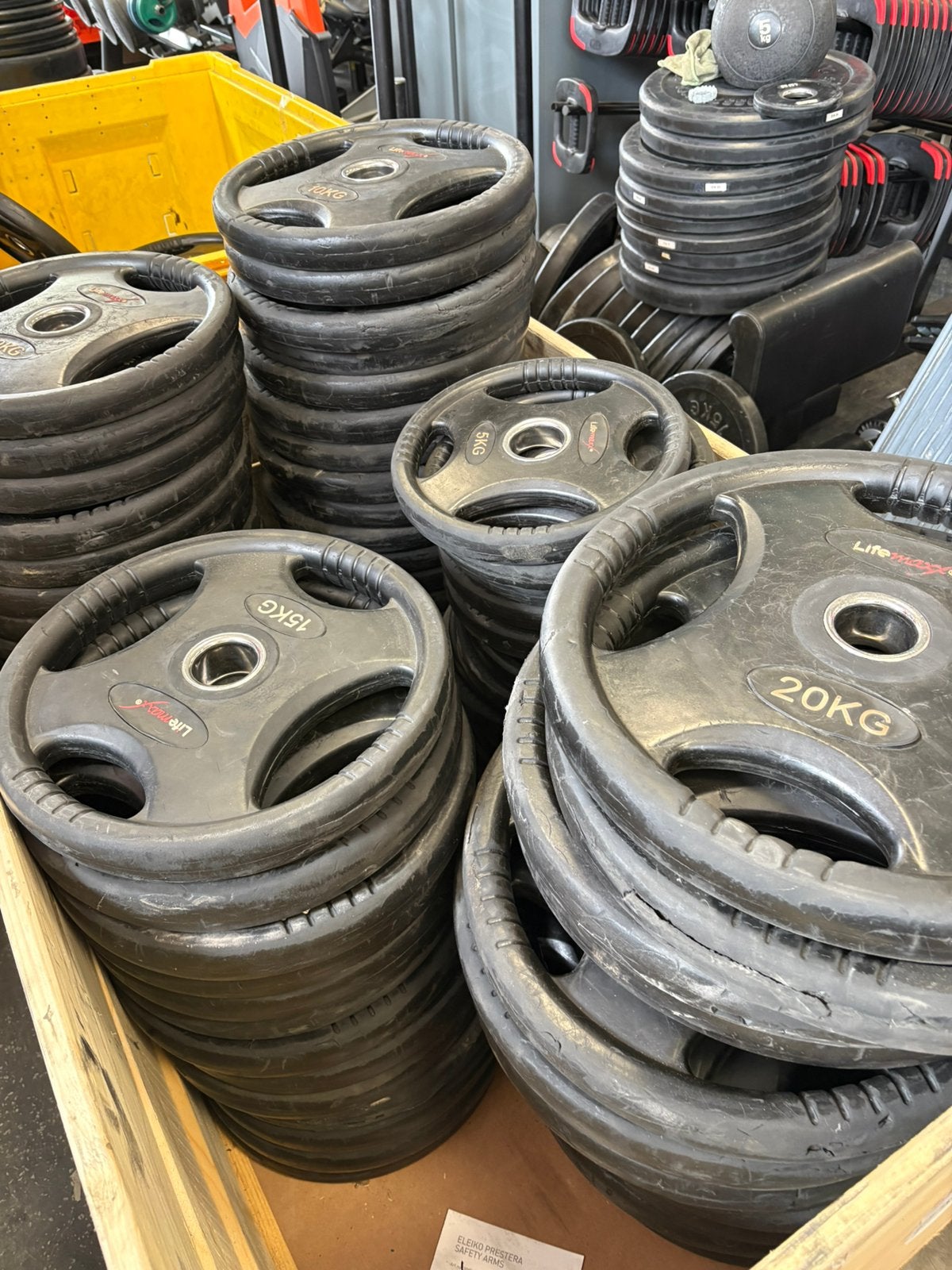 1000 kg lifemaxx olympisvhe halter schijven 50 mm, Ophalen, Halterschijven, Gebruikt, Lifemaxx