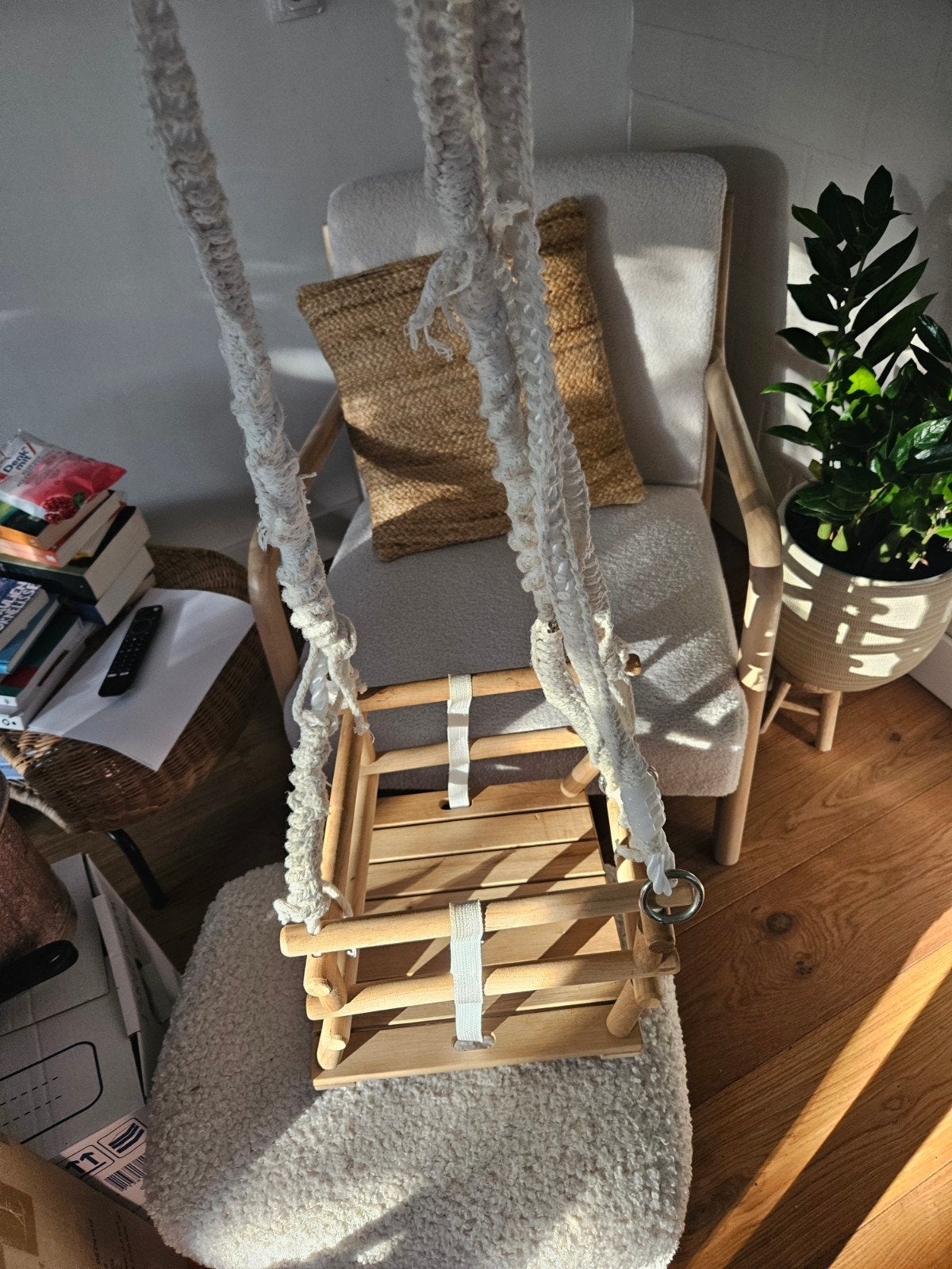 Houten babyschommel, Ophalen of Verzenden, Zo goed als nieuw, Overige typen